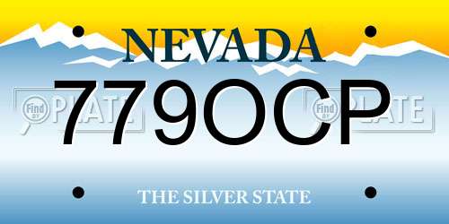 779OCP Nevada License Plate