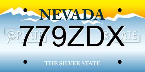 779ZDX Nevada License Plate