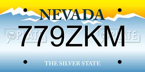 779ZKM Nevada License Plate