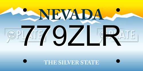 779ZLR Nevada License Plate