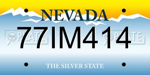 77IM414 Nevada License Plate