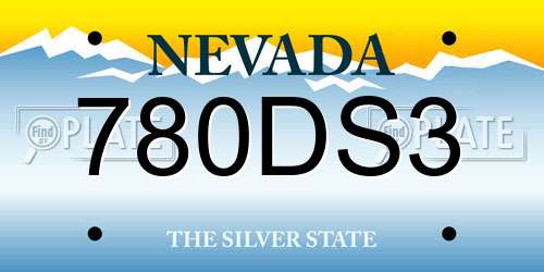 780DS3 Nevada License Plate