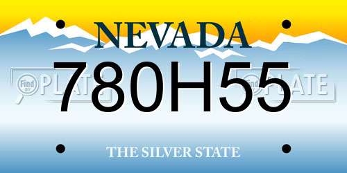 780H55 Nevada License Plate