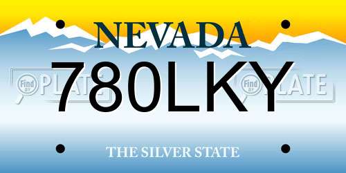 780LKY Nevada License Plate