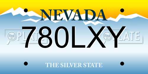 780LXY Nevada License Plate