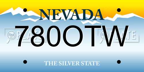 780OTW Nevada License Plate