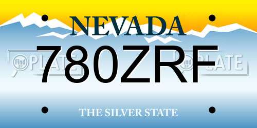 780ZRF Nevada License Plate