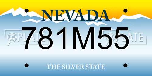 781M55 Nevada License Plate