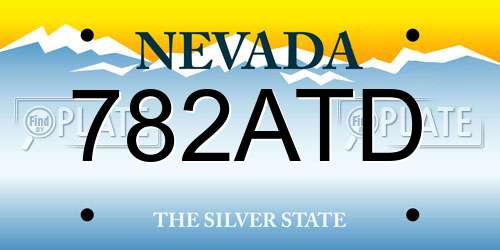 782ATD Nevada License Plate