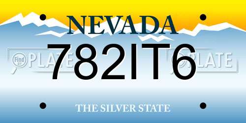 782IT6 Nevada License Plate