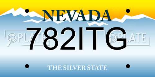 782ITG Nevada License Plate