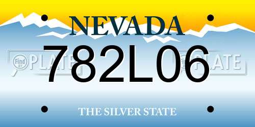 782L06 Nevada License Plate