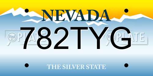 782TYG Nevada License Plate