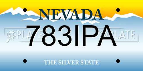 783IPA Nevada License Plate
