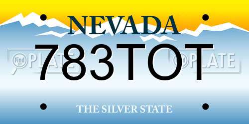 783TOT Nevada License Plate