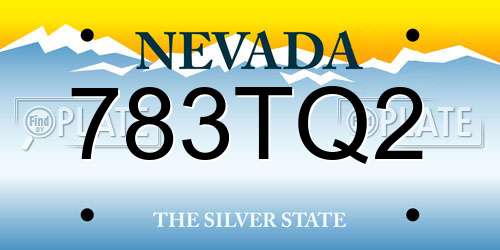 783TQ2 Nevada License Plate