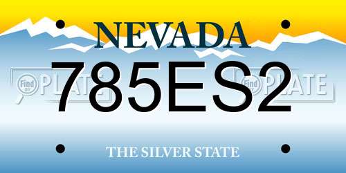 785ES2 Nevada License Plate