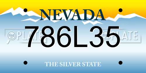 786L35 Nevada License Plate