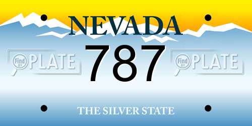 787 Nevada License Plate