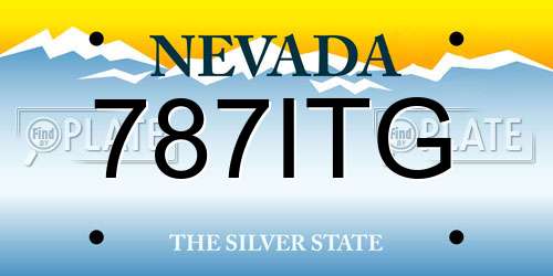 787ITG Nevada License Plate