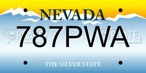 787PWA Nevada License Plate