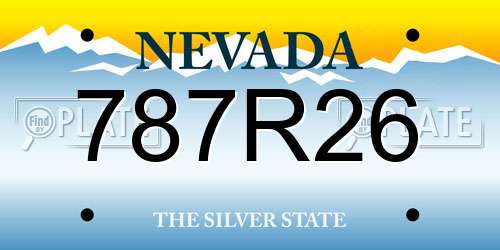 787R26 Nevada License Plate