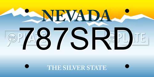 787SRD Nevada License Plate