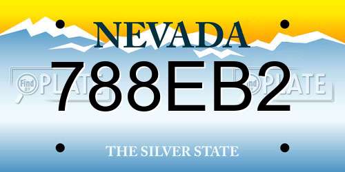 788EB2 Nevada License Plate