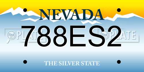 788ES2 Nevada License Plate