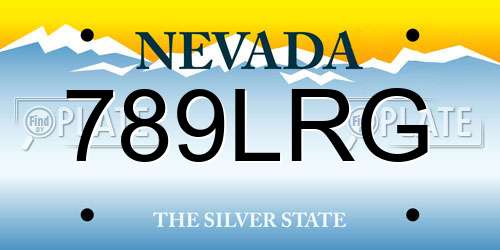 789LRG Nevada License Plate