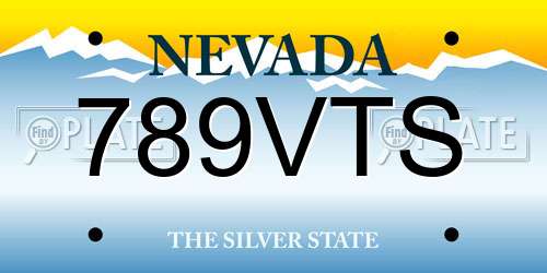 789VTS Nevada License Plate