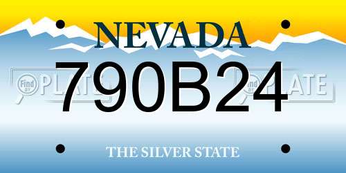 790B24 Nevada License Plate