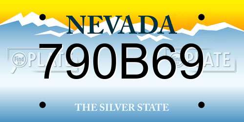 790B69 Nevada License Plate