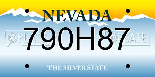 790H87 Nevada License Plate