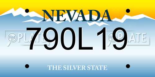 790L19 Nevada License Plate