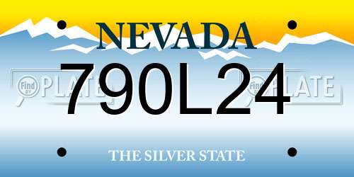 790L24 Nevada License Plate