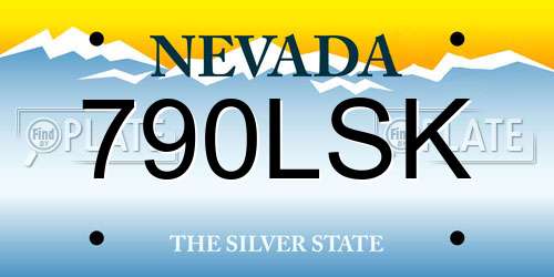 790LSK Nevada License Plate