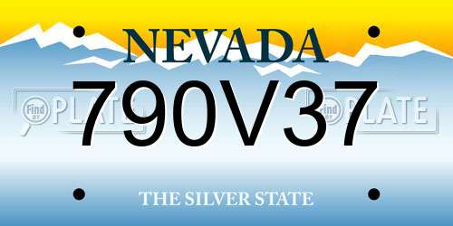 790V37 Nevada License Plate