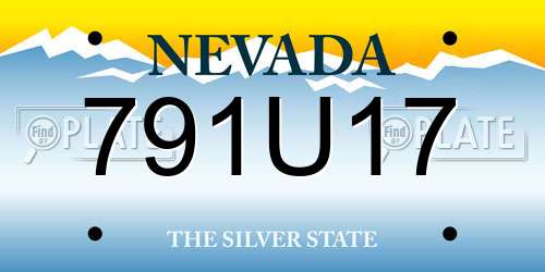 791U17 Nevada License Plate