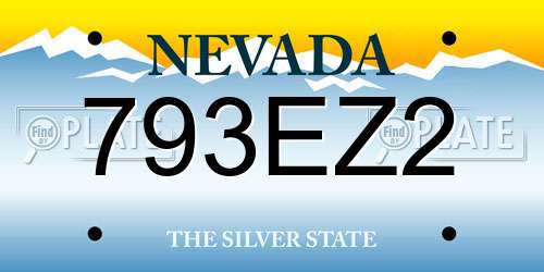 793EZ2 Nevada License Plate