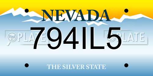 794IL5 Nevada License Plate