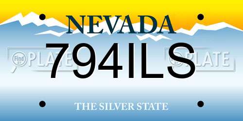 794ILS Nevada License Plate