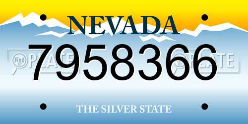 7958366 Nevada License Plate