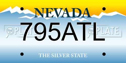 795ATL Nevada License Plate