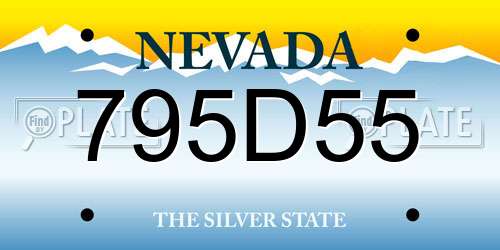795D55 Nevada License Plate
