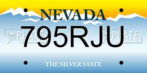 795RJU Nevada License Plate