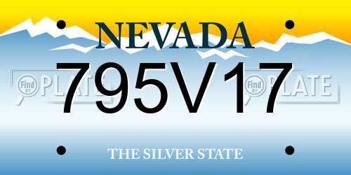 795V17 Nevada License Plate