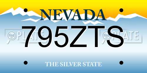 795ZTS Nevada License Plate