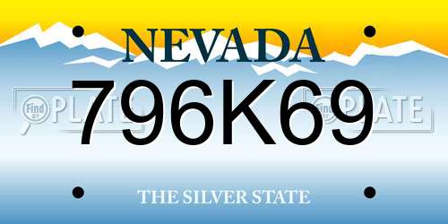 796K69 Nevada License Plate