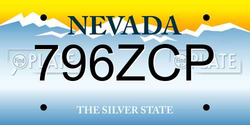 796ZCP Nevada License Plate